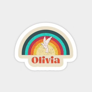 Olivia- Vintage Faded Style Sticker